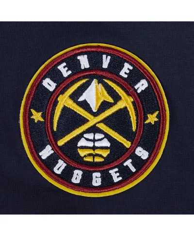 Pro Standard Women's Navy Denver Nuggets Jewels Boxy Cropped T-shirt In Blue