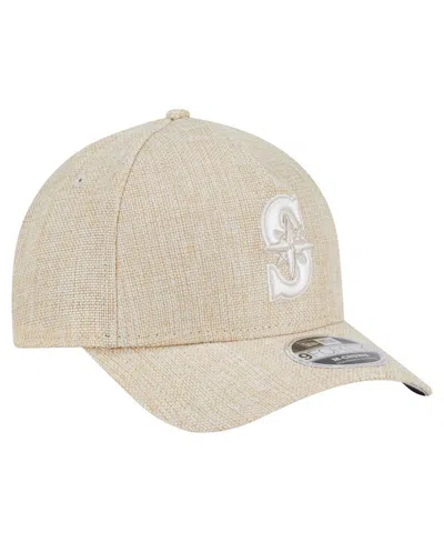 New Era Men's Beige Seattle Mariners Cotton Weave M-crown A-frame 9forty Adjustable Hat