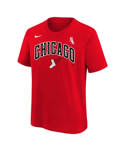 Nike Big Boys And Girls Luis Robert Jr. Red Chicago White Sox Fuse City Connect Name Number T-shirt In Red