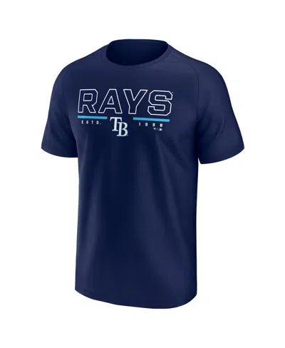 Fanatics Men's Navy Tampa Bay Rays Raglan T-shirt In Blue