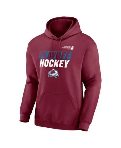 Fanatics Men's Burgundy Colorado Avalanche 2025 Stanley Cup Playoffs Breakout Fleece Pullover Hoodie In Red
