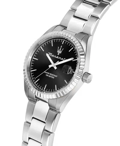 Maserati Men's Date Stainless Steel Metal Band Watch, 43mm