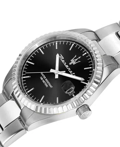 Maserati Men's Date Stainless Steel Metal Band Watch, 43mm