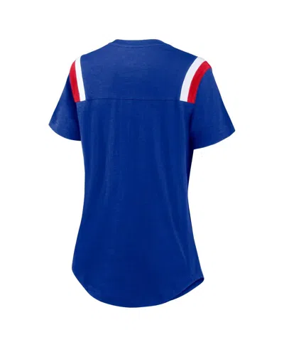 Nike Women'sâ Heather Royal New England Patriots Historic Slub Fashion T-shirt In Blue