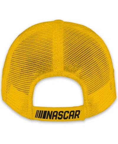 Checkered Flag Sports Men's And Women's Yellow Joey Logano Shell-pennzoil Adjustable Trucker Hat