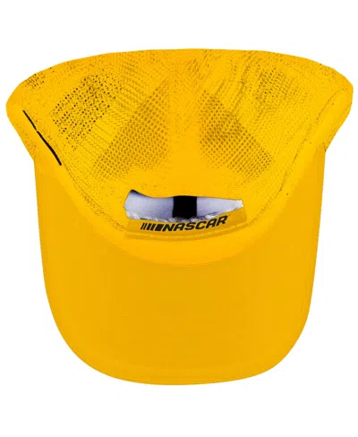 Checkered Flag Sports Men's And Women's Yellow Joey Logano Shell-pennzoil Adjustable Trucker Hat