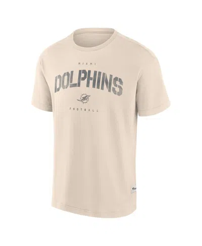 Fanatics Men's Cream Miami Dolphins Elements Weathered Tonal Future Ground T-shirt In Neutral
