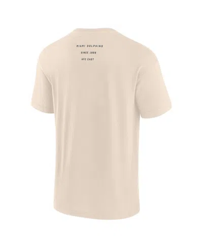 Fanatics Men's Cream Miami Dolphins Elements Weathered Tonal Future Ground T-shirt In Neutral