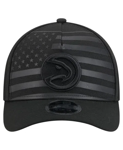 New Era Men's Black Atlanta Hawks Game Day Flag A-frame 9forty Adjustable Hat