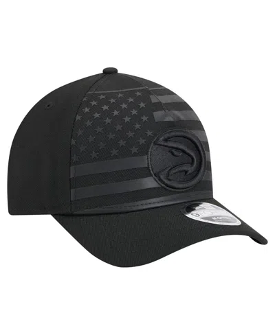 New Era Men's Black Atlanta Hawks Game Day Flag A-frame 9forty Adjustable Hat