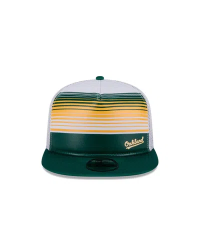 New Era Men's Green Oakland Athletics Cooperstown Collection Team Horizon 9fifty A-frame Trucker Snapback Ha