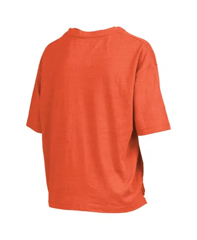 Pressbox Orange Oklahoma State Cowboys Nelson Arch Over Logo Waist Length Oversized Slub T-shirt In Orange