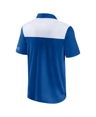 Fanatics Men's Royal/white Indianapolis Colts Color Block Polo Shirt In Blue