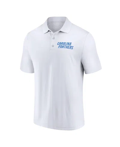Fanatics Men's White Carolina Panthers Lockup Polo Shirt In White