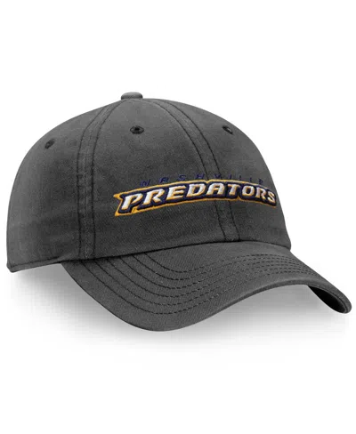 Fanatics Men's Charcoal Nashville Predators Wordmark Core Fundamental Adjustable Hat