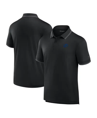 Fanatics Men's Black Pittsburgh Penguins Front Office Piqueâ Polo Shirt In Black