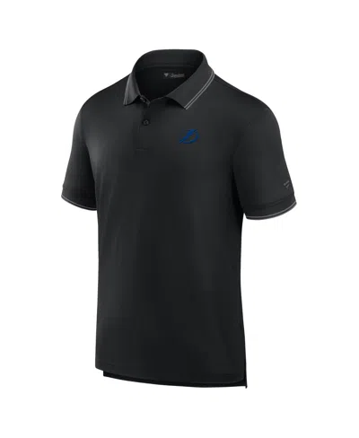 Fanatics Men's Black Pittsburgh Penguins Front Office Piqueâ Polo Shirt In Black