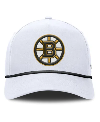 Fanatics Men's White Boston Bruins Rope A-frame Adjustable Hat