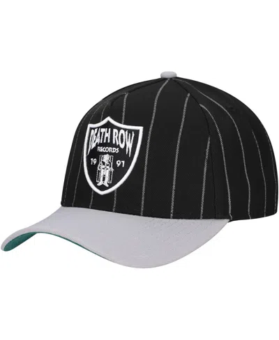 Lids Men's Black Death Row Records A-frame Pin Stripe Adjustable Hat