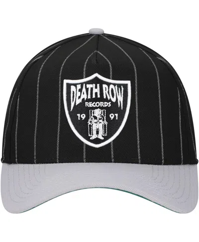 Lids Men's Black Death Row Records A-frame Pin Stripe Adjustable Hat