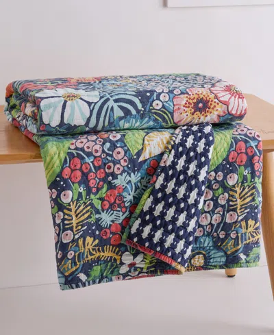 Levtex Night Garden Reversible Quilted Throw, 50" X 60" In Multi