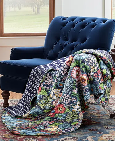 Levtex Night Garden Reversible Quilted Throw, 50" X 60" In Multi
