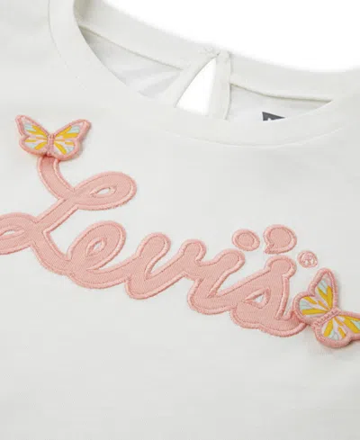 Levi's Toddler Girls 2-piece Ruffle T-shirt And Skort Set In White