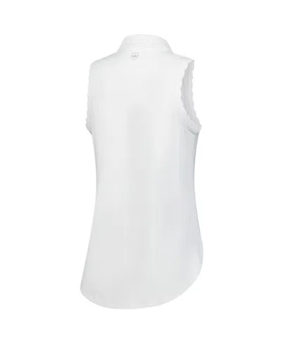 Peter Millar Women'sâ White Truist Championship Opal Sleeveless Jersey Polo Shirt In White
