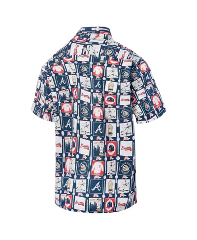Reyn Spooner Men'sâ Navy Atlanta Braves Champions Scenic Button-up Shirt In Multi