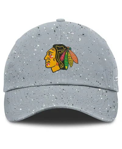 Fanatics Women's Gray Chicago Blackhawks Heritage Snow Day Speckle Adjustable Hat