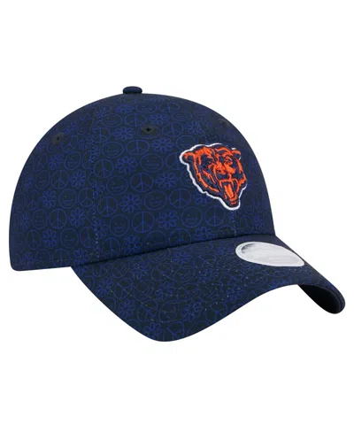 New Era Women's Navy Chicago Bears Smiley 9twenty Adjustable Hat