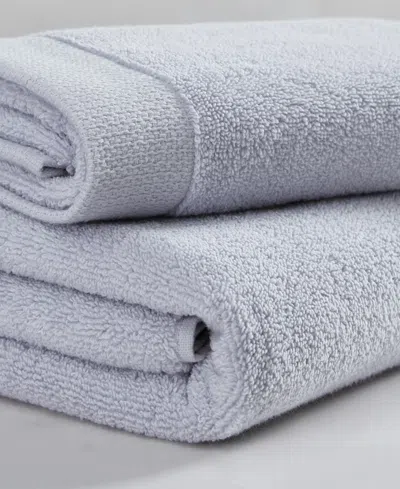 Calvin Klein Entwine Solid Cotton Terry 2-pc. Bath Towel Set, 64" X 34" In Blue