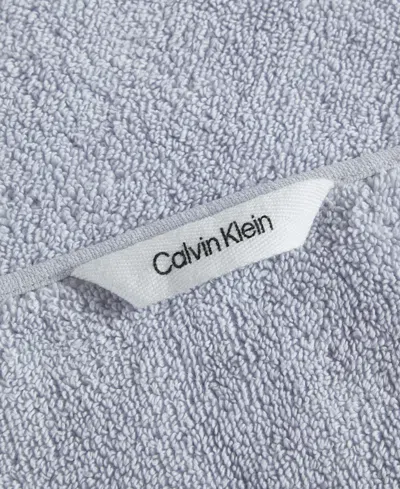 Calvin Klein Entwine Solid Cotton Terry 2-pc. Bath Towel Set, 64" X 34" In Blue