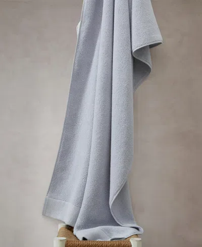 Calvin Klein Entwine Solid Cotton Terry 2-pc. Bath Towel Set, 64" X 34" In Blue