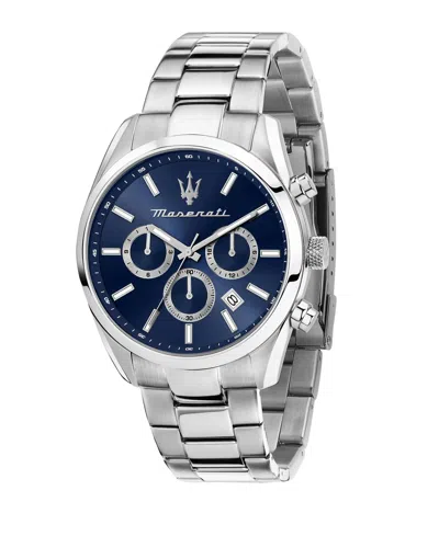 Maserati Men's Multifunction Stainless Steel Metal Band Watch, 43mm