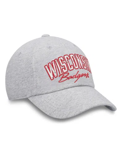 Top Of The World Women's Heather Gray Wisconsin Badgers Rhinestone Christy Adjustable Hat
