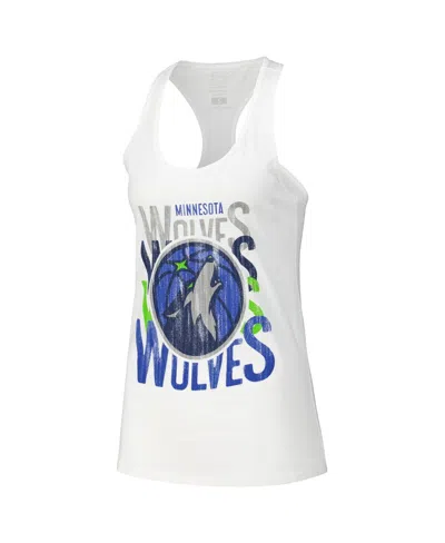 Stadium Essentials Women's White Minnesota Timberwolves Dedication Tank Top In White
