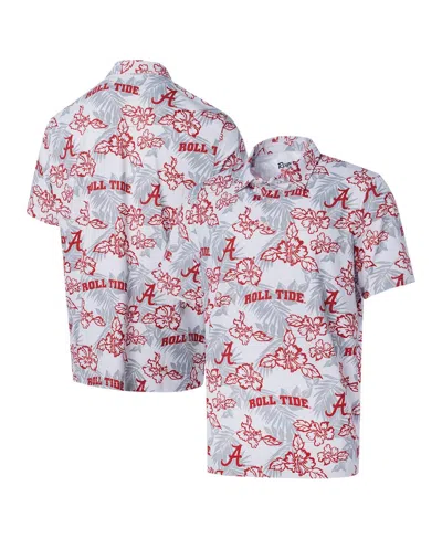 Reyn Spooner Men's White Alabama Crimson Tide Performance Polo Shirt In Gray
