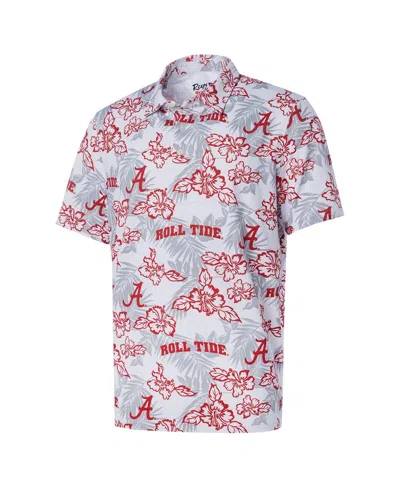 Reyn Spooner Men's White Alabama Crimson Tide Performance Polo Shirt In Gray