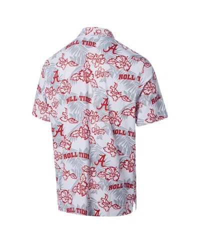 Reyn Spooner Men's White Alabama Crimson Tide Performance Polo Shirt In Gray