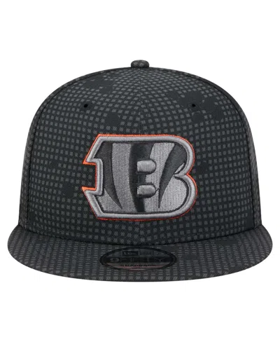New Era Men's Black Cincinnati Bengals Midnight Ink Pop Outline 9fifty Snapback Hat