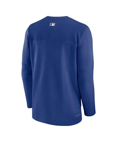 Nike Men's Royal New York Mets Authentic Collection Uv Quarter-zip Sweatshirt In Blue