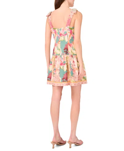 Cece Women's Sleeveless Square-neck Fit & Flare Dress In Multi