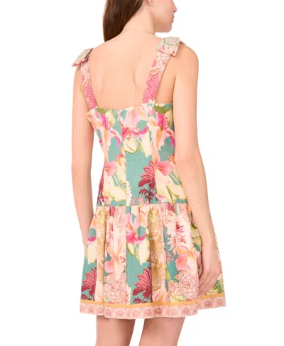 Cece Women's Sleeveless Square-neck Fit & Flare Dress In Multi