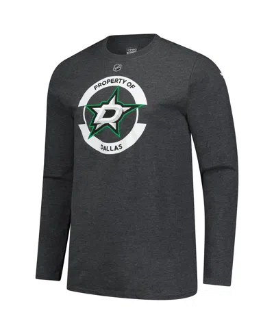 Fanatics Men's Heather Charcoal Dallas Stars Authentic Pro Practice Long Sleeve T-shirt In Gray