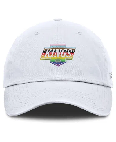 Fanatics Men's White Los Angeles Kings Pride Adjustable Hat
