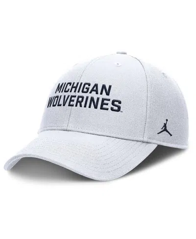 Nike Men's White Michigan Wolverines Rise Practice Adjustable Hat In White