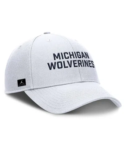 Nike Men's White Michigan Wolverines Rise Practice Adjustable Hat In White