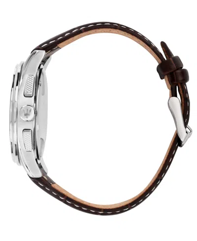 Maserati Men's Chronograph Brown Leather Watch, 42mm