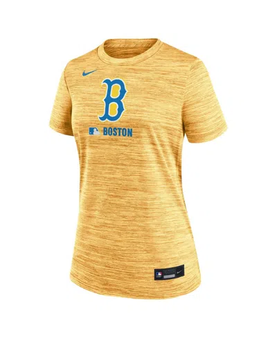 Nike Boston Red Sox Authentic Collection City Connect Velocity  Women's Dri-fit Mlb T-shirt